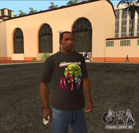 Camiseta Popcult Preta (Snake) para GTA San Andreas