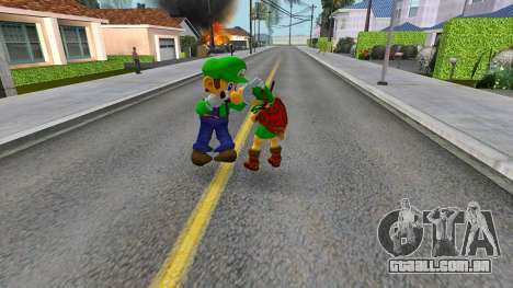 Link jovem de Super Smash Bros Melee para GTA San Andreas