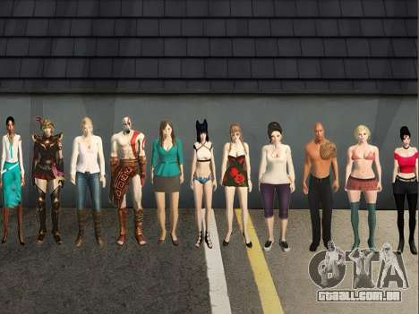 PACOTE DE 100 SKINS DOURADAS para GTA San Andreas