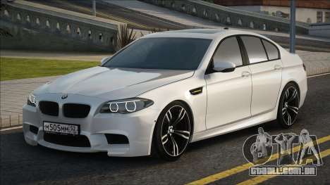 BMW M5 Branco Stock para GTA San Andreas