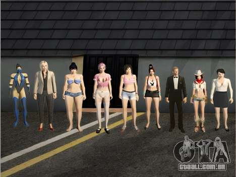 PACOTE DE 100 SKINS DOURADAS para GTA San Andreas