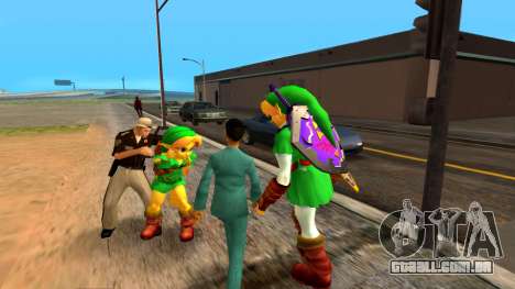 Link jovem de Super Smash Bros Melee para GTA San Andreas