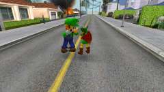 Link jovem de Super Smash Bros Melee para GTA San Andreas