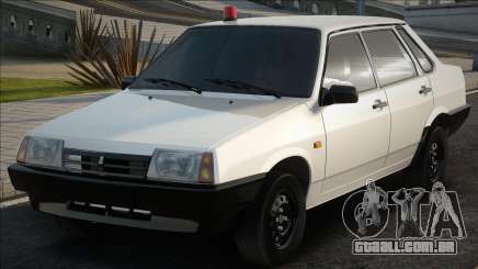 VAZ 21099 Branco com luz intermitente para GTA San Andreas