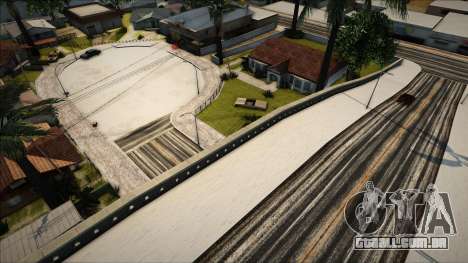 Texturas de estradas de inverno e montes de neve para GTA San Andreas