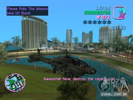 Mod de missão de treinamento de helicóptero Hunt para GTA Vice City