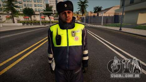 Policial de trânsito em uniforme de inverno para GTA San Andreas