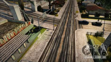 Texturas de estradas de inverno e montes de neve para GTA San Andreas