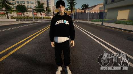 Rapaz em um hoodie à moda para GTA San Andreas