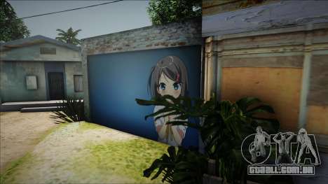 Grove Street Anime Girl Door Garage para GTA San Andreas