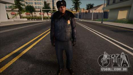 Policial distrital em uniforme de inverno para GTA San Andreas