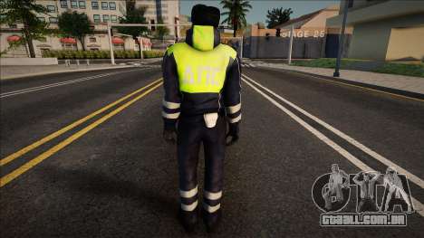 Policial de trânsito em uniforme de inverno para GTA San Andreas