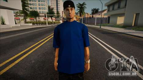 Blue T-Shirt Mann para GTA San Andreas