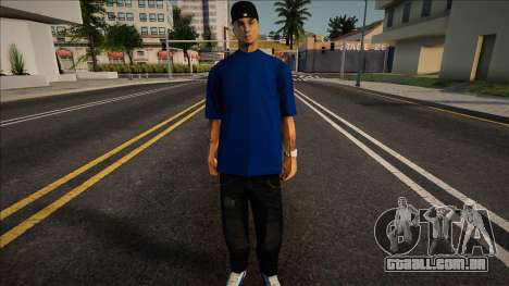 Blue T-Shirt Mann para GTA San Andreas