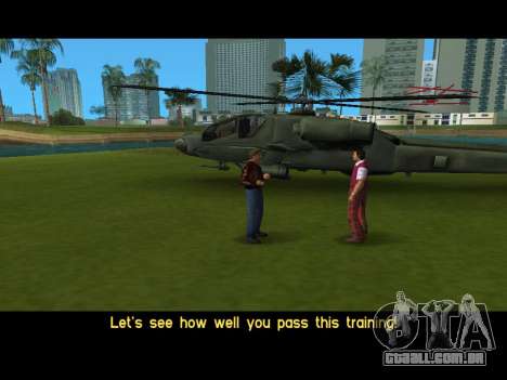 Mod de missão de treinamento de helicóptero Hunt para GTA Vice City