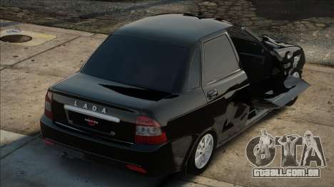 Lada Priora Black em Stoke após um acidente para GTA San Andreas