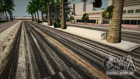 Texturas de estradas de inverno e montes de neve para GTA San Andreas