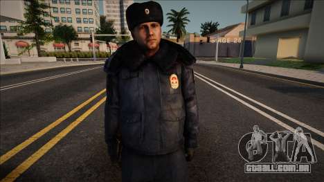 Policial distrital em uniforme de inverno para GTA San Andreas