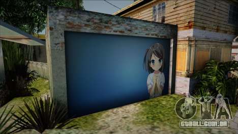 Grove Street Anime Girl Door Garage para GTA San Andreas