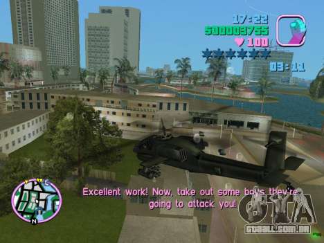 Mod de missão de treinamento de helicóptero Hunt para GTA Vice City