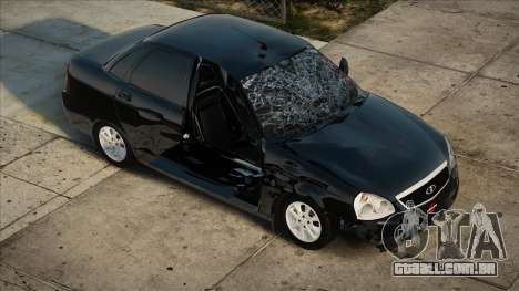 Lada Priora Black em Stoke após um acidente para GTA San Andreas