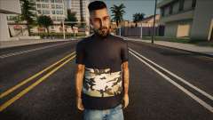 Um homem com barba e camiseta para GTA San Andreas