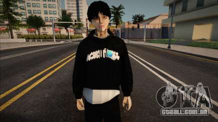 Rapaz em um hoodie à moda para GTA San Andreas