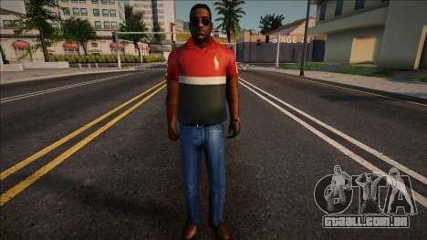 Jizzy em uma roupa de golfe para GTA San Andreas