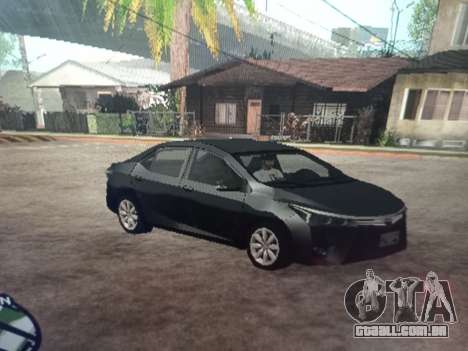 Toyota Corolla 2017 Lowpoly (estilo SA) para GTA San Andreas