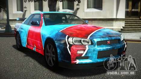 Nissan Skyline R34 Ralokshi S6 para GTA 4