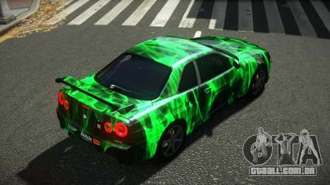 Nissan Skyline R34 Ralokshi S2 para GTA 4