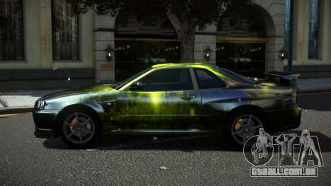 Nissan Skyline R34 Ralokshi S8 para GTA 4