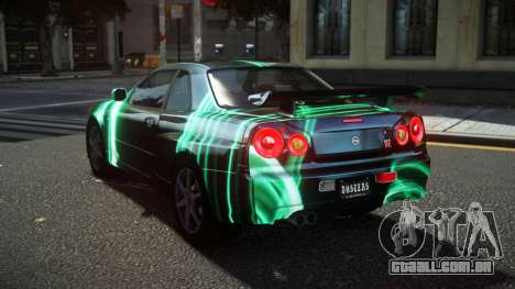 Nissan Skyline R34 Ralokshi S12 para GTA 4