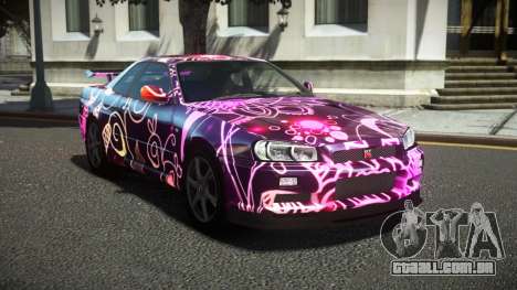 Nissan Skyline R34 Ralokshi S14 para GTA 4