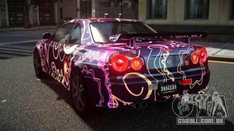 Nissan Skyline R34 Ralokshi S14 para GTA 4