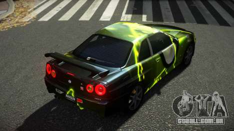 Nissan Skyline R34 Ralokshi S8 para GTA 4
