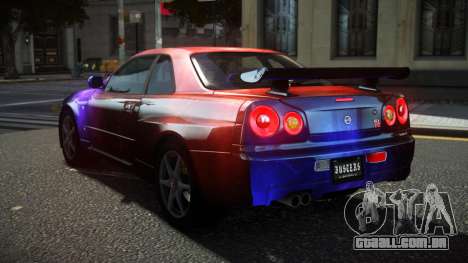 Nissan Skyline R34 Ralokshi S4 para GTA 4