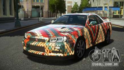 Nissan Skyline R34 Ralokshi S10 para GTA 4