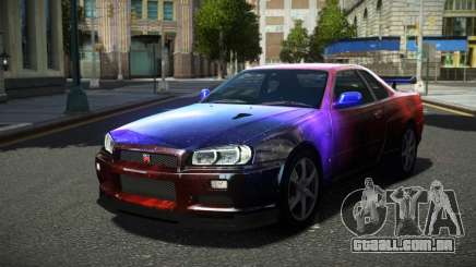Nissan Skyline R34 Ralokshi S4 para GTA 4