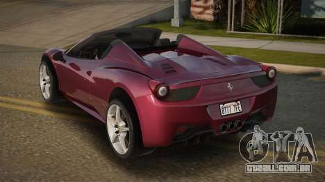 Ferrari 458 Spider V2.1 para GTA San Andreas