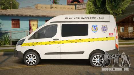 Ford Transit Custom XL Olay Yeri Características para GTA San Andreas