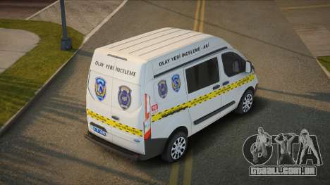 Ford Transit Custom XL Olay Yeri Características para GTA San Andreas