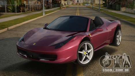 Ferrari 458 Spider V2.1 para GTA San Andreas