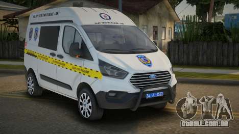 Ford Transit Custom XL Olay Yeri Características para GTA San Andreas