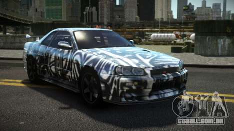 Nissan Skyline R34 Dezro S6 para GTA 4