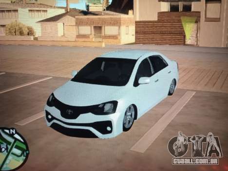 Toyota Etios Sedan (piso) para GTA San Andreas