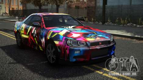 Nissan Skyline R34 Cusvar S10 para GTA 4