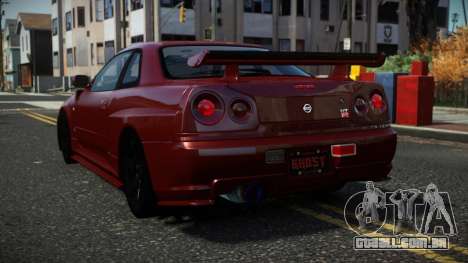 Nissan Skyline R34 Quwhit para GTA 4