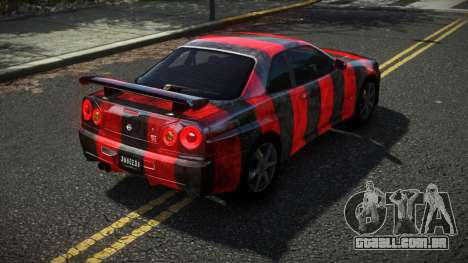 Nissan Skyline R34 Cusvar S12 para GTA 4