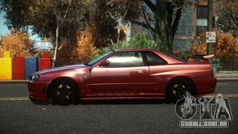Nissan Skyline R34 Quwhit para GTA 4